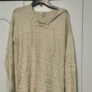 Ladies Sonoma Medium Cream Hooded Sweater Super Soft